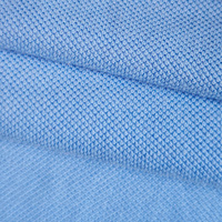 Maßgefertigter Großhandel Feuchtigkeitsabsorbierender 250gsm 100% Baumwoll-Stretch-Piqué-Perlennetzstoff für Damen- und Herren-Polo-T-Shirts