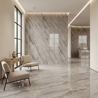 Carrelage de sol en porcelaine imitation marbre gris Grèce 750x1500mm, grand format moderne et minimaliste