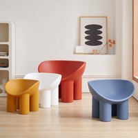 Fauteuil de relaxation ModHomi sans accoudoirs, chaise à pieds d'éléphant, tabouret moderne italien, fauteuil de relaxation pour salon