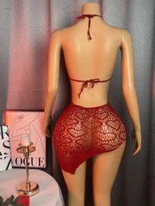 Hoge Kwaliteit Rode Visnet Lingerie Mesh Bodysuits Sexy Volwassen Club Stijl Op Maat Gemaakt Gratis Formaat Lingerie Uitgehold Sexy Ondergoed - Product Image 5