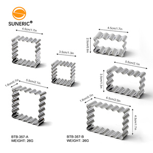 Ensemble de mini <span class=keywords><strong>emporte</strong></span>-pièces rectangulaires en métal de qualité alimentaire moule de cuisson de fête moule de presse à biscuits en acier inoxydable - Product Image 3
