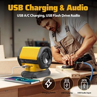 Speaker Bluetooth Nirkabel Portabel Cocok untuk Baterai DeWALT 20v Max dengan Pengisian Daya USB-A/C untuk Lokasi Kerja, Berkemah & Pesta