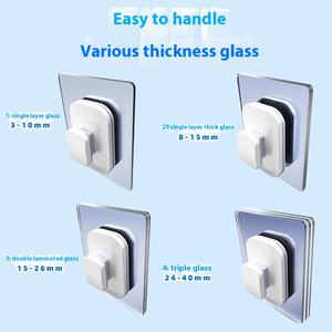 Grattoir magnétique double face solide pour le nettoyage des vitres domestiques de grande hauteur Brosse double couche en plastique Verre à haute efficacité - Product Image 5