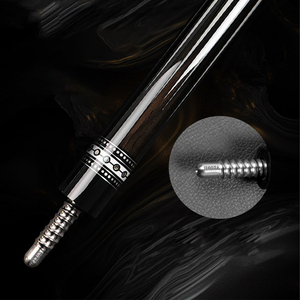 Jflowers JF60-07BF Queue de billard en fibre de carbone de 12,5 mm avec enveloppe en cuir et embout en ébène, avec étui - Product Image 3