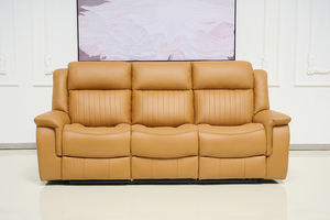 Set furnitur ruang tamu, Modern kulit Manual 3 + 2 + 1 kursi Sofa Film Home Theater mewah bagian Sofa - Product Image 4