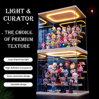 Boîte à lumière LED en acrylique personnalisée, boîte de protection pour articles en acrylique, présentoir, couvercle protecteur transparent, personnalisation acceptée