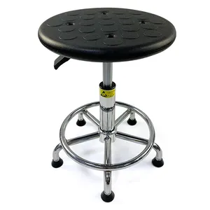 Multifunction Laboratory ESD Chair With Adjustable Height Movable Stool For Workshop And Dental