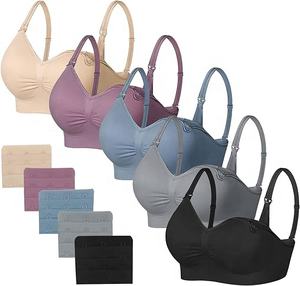 Venta al por mayor de fábrica Busto completo Inalámbrico <span class=keywords><strong>Sin</strong></span> costuras Tallas grandes <span class=keywords><strong>Sujetador</strong></span> de <span class=keywords><strong>lactancia</strong></span> <span class=keywords><strong>Dormir</strong></span> Embarazo Sujetadores de maternidad - Product Image 1
