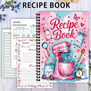 Carnet de Recettes Personnalisable et Ludique à Thème Dessin Animé - Couverture Rigide Durable pour les Passionnés de Cuisine et les Blogueurs Culinaire |   Quantité minimale de commande faible - Product Image 5