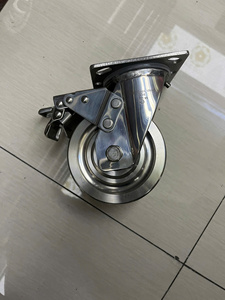 Roues pivotantes robustes en acier inoxydable et TPR à roulement à billes unique pour équipement industriel de qualité alimentaire, conception résistante à la corrosion - Product Image 4