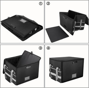 Portable Collapsible Storage Organizer Multi-Layer Fireproof Document Case <b>Lock</b> Home Legal Letter Folders <b>Box</b> Pattern - Product Image 6