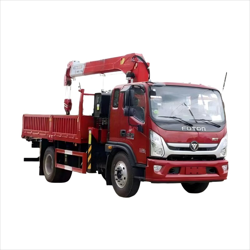 Low Price High Efficiency Top Sale Foton Lifting and Transporting Building Materials at Construction Sites Truck Mounted Crane