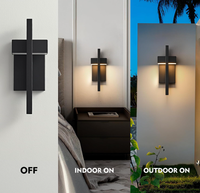 Lampes murales extérieures LED nordiques, noir mat, étanches IP65, en aluminium moulé sous pression, pour maison moderne