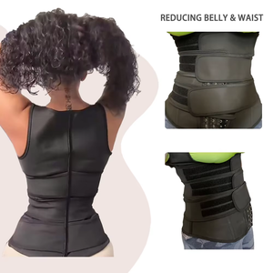 Nuovo Corsetto Colombiano Faha <span class=keywords><strong>per</strong></span> Correzione Posturale, Fascia Modellante con 3 Cinghie, Chiusura con Ganci, 100% Lattice, Gilet Modellante con 3 Lacci - Product Image 3