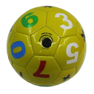 Wholesale 32 panels soft shell football funny figure numbers print kids gift toy mini soccer ball