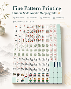 Luxury 160pcs Modern Portable Chinese Art Pattern American Mahjong Set 15mm Porcelain Mahjong Tiles - Product Image 4