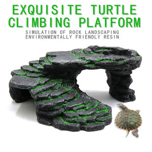 Cueva oculta de resina para acuario, tanque de peces, Tortuga, Plataforma Solar - Product Image 3