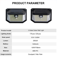 Vente flash : Lampes murales solaires LED étanches à détection de mouvement, modernes, de haute qualité, pour extérieur, en forme de longue bande, pour jardin