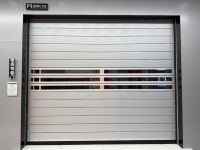 Porte industrielle à rail spiralé, porte rapide avec panneau isolé de 40 mm pour l'usine et le garage domestique