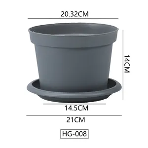 4 To 10 Inch Plastic Flower Pot Container Round Plastic Planter Pot With Tray Root Control Pot For Plant Seeds Nursery
