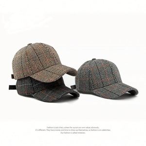 2024 Autumn New Female Hard Top Baseball Cap Outdoor Plaid Duck Tongue <b>Sunscreen</b> Baseball Caps Bulk - Product Image 1