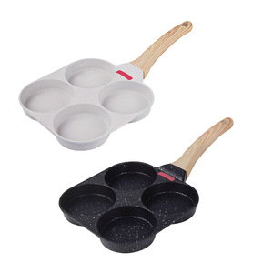 Hộ gia đình nhỏ nhôm không dính đáy phẳng chảo với bốn lỗ ăn sáng tạo tác khuôn cho chiên trứng Burger Pancake - Product Image 5