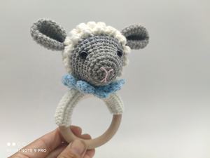 Bio-Baumwolle Häkeln Schaf Puppe Lamm Spielzeug Handgemachte Kuscheltiere Puppe für Kinder Geschenk - Product Image 4