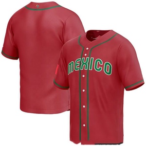 Maillots de baseball personnalisés de haute qualité du Mexique, à séchage rapide, pour hommes - Product Image 1