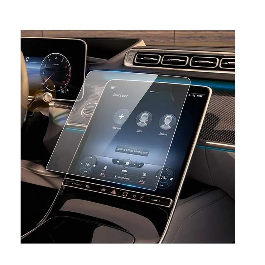 2.5D HD rõ ràng chống xước xe Bảng điều khiển Navigation Tempered Glass bảo vệ màn hình sticker bảo vệ phim cho Mercedes Benz