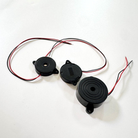 Buzzer piézoélectrique passif SWT Factory 35 mm 3,5 kHz à montage sur panneau avec fils de 100 mm rouge et noir – Élément d'alarme piézoélectrique