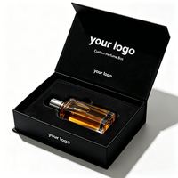 Boîtes d'emballage cosmétiques rigides pliables écologiques personnalisées de luxe avec logo, couvercle magnétique, boîte cadeau en papier noir, éponge