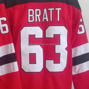Prêt à Expédier New Jersey Jesper Bratt Rouge Maillot de Hockey National Cousu de Meilleure Qualité - Product Image 1
