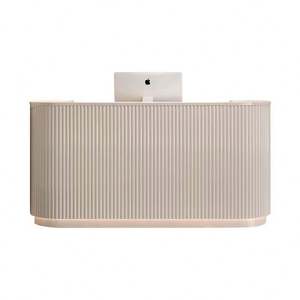 Meilleure vente Bureau de réception moderne de luxe mobilier de bureau pour salon de coiffure centre commercial comptoir de club de loisirs Table avant pour salon - Product Image 2