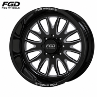 Jantes de camion forgées polies FGD 24x12 24x14 26x14 26x16 concaves 8x6.5 8x180 8x170 avec enjoliveurs flottants pour RAM 2500 3500