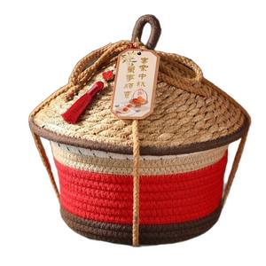 Cesta de Bambú Portátil Tejida para Regalo del Festival del Barco Dragón, Caja de Regalo para Pasteles, Regalo Corporativo de Vietnam, Sin Diseño Funcional - Product Image 3