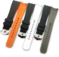 Bracelet de montre de plongée en silicone Mingfung Best 18 mm 20 mm 22 mm à extrémités courbées et attache rapide pour Seiko Mi Band 6/5/4/3, plusieurs couleurs