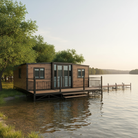 Maison Modulaire Préfabriquée Prête à l'emploi en Conteneur de 20 ou 40 Pieds, Extensible, Villa Préfabriquée, Cuisine, Magasin, Design Contemporain pour l'Extérieur