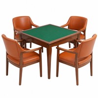 Meubles d'hôpital, table de jeu/de cartes carrée en bois massif avec plateau en feutre vert pour les centres de soins aux personnes âgées