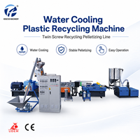 Granulateur à double vis automatique haute vitesse pour la fabrication de granulés recyclés, machine de recyclage plastique à refroidissement par eau