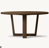 Ensemble de table à manger ronde en chêne MONTECITO, style farmhouse, pour la maison, les appartements, les villas et les hôtels