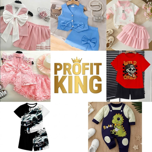 ชุดเสื้อผ้าเด็กฤดูร้อน Profit King คละแบบขายส่ง เสื้อยืด กางเกงขาสั้น ชุดเดรส เสื้อกล้าม สำหรับเด็กชายและเด็กหญิง  สต็อกล็อตขายส่งจำนวนมาก - Product Image 3