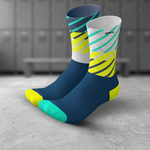 OEM Unisex Crew Performance Running Socks Breathable Mesh <b>Long</b> Distance Cushioned Anti-<b>Slip</b> Custom Logo Youth Adults Children - Product Image 2