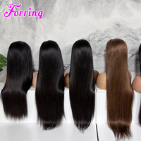 Peluca de Cabello Humano Liso Natural de Alta Calidad, Sin Pegamento, Super Double Drawn (SDD), Cabello Virgen Vietnamita, Peluca con Cierre de Encaje HD 2x6, Sin Enredos