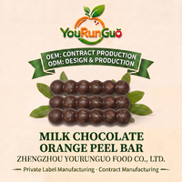 Barras de Chocolate con Leche Sólido Premium al por Mayor OEM, con Corteza de Naranja y Frutas Cítricas, Snack Dulce a Granel, Directo de Fábrica