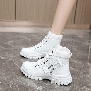 Nouvelles Bottes Montantes Femme 2026 à Lacets, Hiver, Doublure Peluche Chaude, Respirantes, Antidérapantes, Rehaussantes, Semelle Épaisse - Evergreen LYKU - Product Image 5