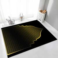 Nouveau tapis de prière anti-dérapant classique Polyester soie laine tapis pliant franges des deux côtés pour la maison Islam prière cadeaux fabriqué à la Machine