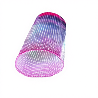 Écran LED flexible transparent, pas de pixel de 16 mm, matériau PET, murs vidéo publicitaires en verre d'intérieur, garantie, ascenseur