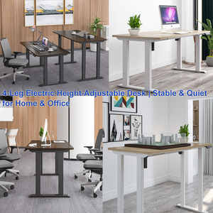 Table extra large à 4 pieds, tables assis-debout à double moteur, cadre de <span class=keywords><strong>bureau</strong></span> électrique réglable en hauteur <span class=keywords><strong>pour</strong></span> poste de travail ajustable - Product Image 4