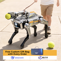 Chien robot intelligent avec bras robotique et pince, interaction vocale, jouet éducatif STEM et animal de compagnie pour enfants