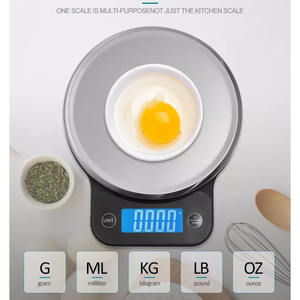 सबसे ज्यादा बिकने वाले एलसीडी डिस्प्ले राउंड स्टेनलेस स्टील बेकरी बैलेंस इलेक्ट्रॉनिक वेट स्केल फूड थोक डिजिटल रसोई स्केल - Product Image 6